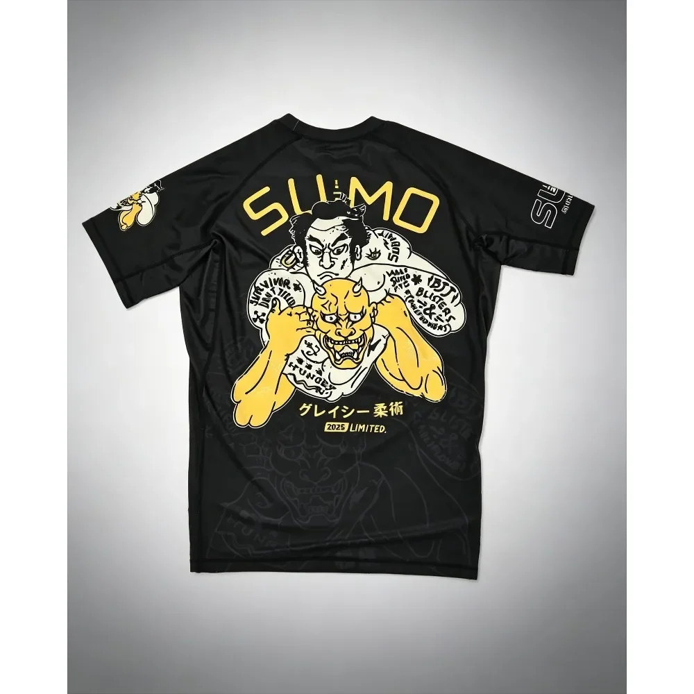 Japanese New Men Short Sleeve Shirt Quick Breathable Dry Grappling Martial Arts Training Athletic Men's Sports Fashion Tee