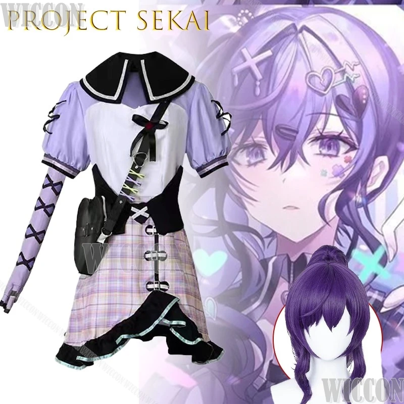 أزياء مشروع Sekai الملونة للمسرح Shinonome Ena Akiyama Mizuki Yoisaki Kanade التأثيرية أزياء شخصية أنيمي كاملة للهالوين