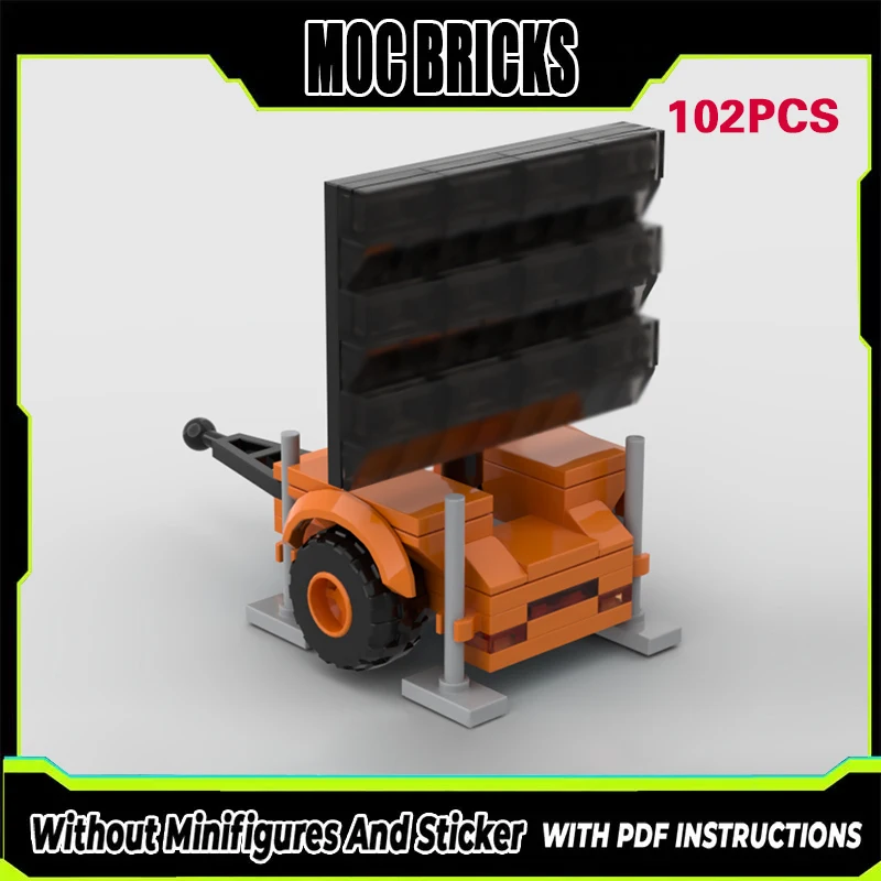 

Конструктор City Car Model MOC: Модульный прицеп-вывеска для сообщений, развивающая игрушка для детей, подарок на праздники