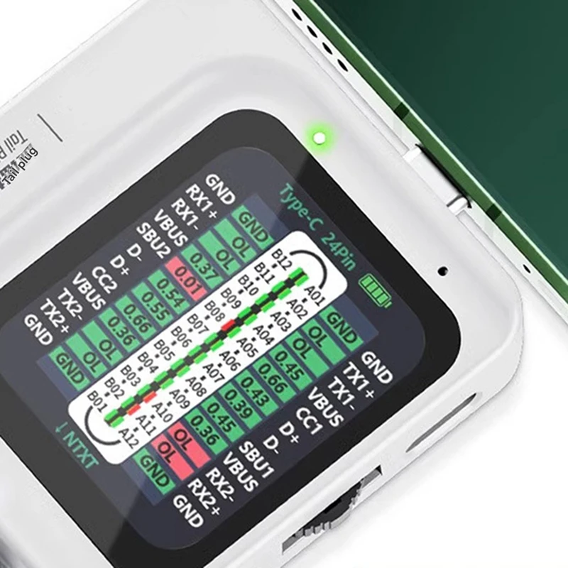 TNS360 Mobiele Telefoon Staart Plug Uitgebreide Detector 30 V-5A Automatische Scannen Detectie 3-In-1 Voor IOS TEYE-C