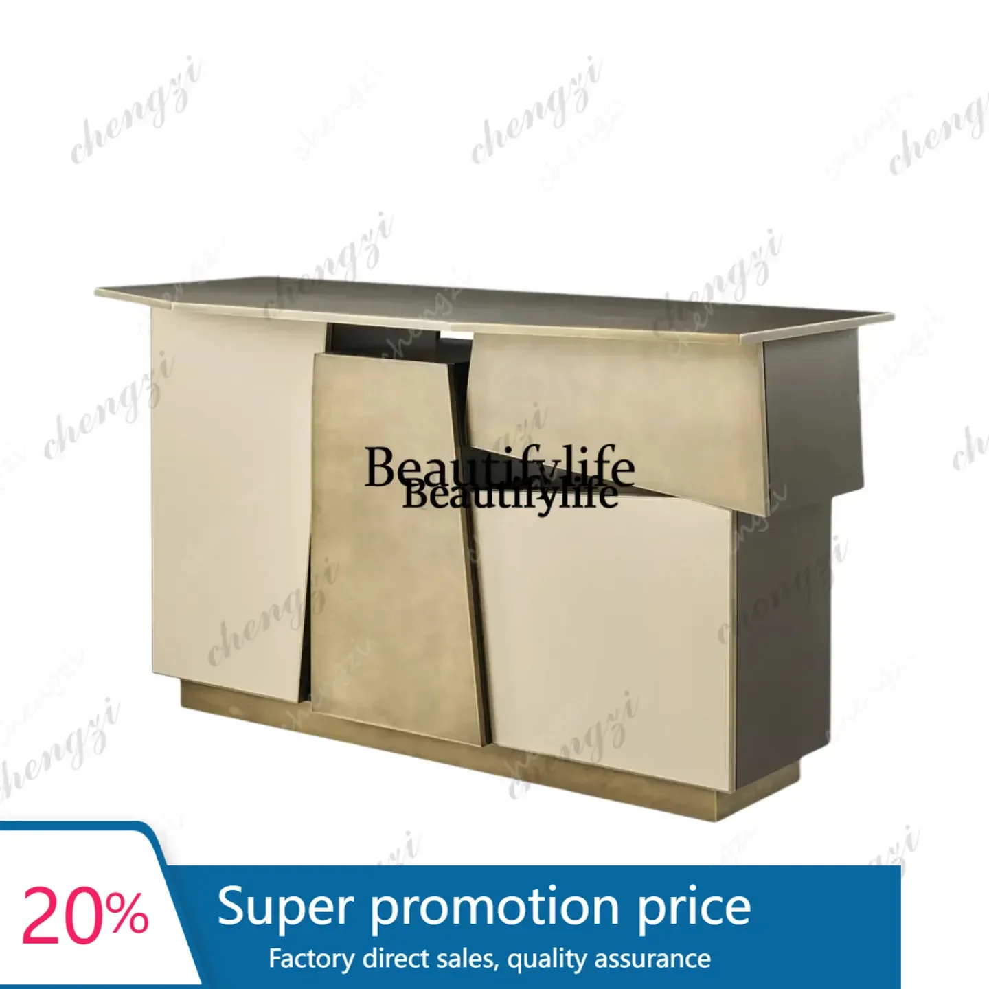 PPP Light luxury irregular door cabinet Modern home high-end floor locker against the wall