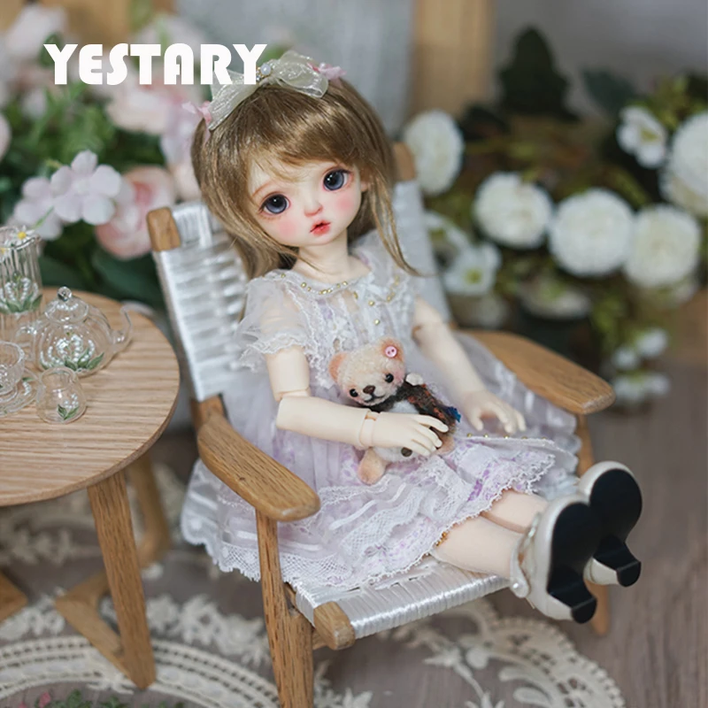 YESTARY 1/6 Bjd sedia per bambole mobili Obitsu 11 giocattolo sedia in legno accessori per bambole giocattolo moda Mini casa delle bambole in legno mobili giocattolo