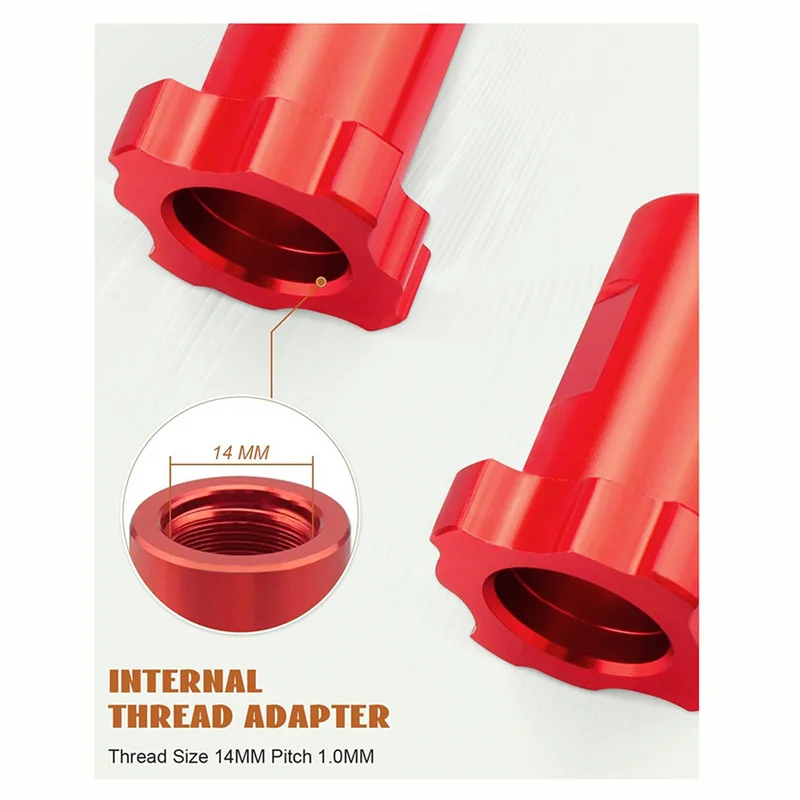 

WORTHOWN-2X Paint Spraygun Cup Adapter Fit For SRI R100 602 H-2000 25CC 250CC Cup Mini, Thread Size 14MM Pitch 1.0MM