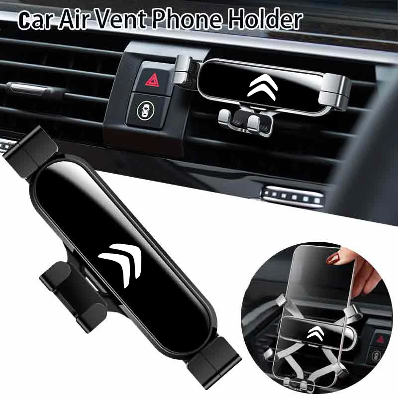 Gravity Car Holder For Phone Air Vent Clip Mount Mobile Cell Stand For Citroen C4 C3 C5 C5X e-C4 X e-C3 C-Crosser C-Elysee C1