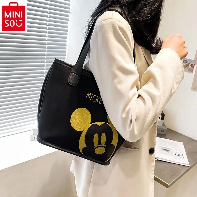 

MINISO Disney Cartoon Mickey Joker Handbag Fashion Women's Casual Joker Shoulder Bag