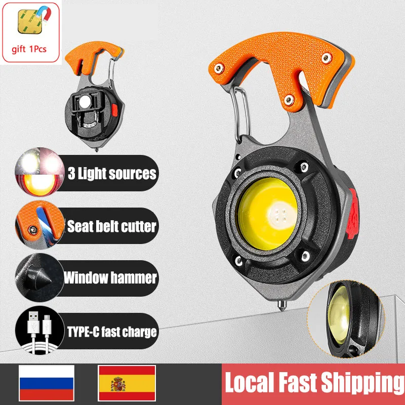 Mini Rechargeable Led Flashlight keychain Self Defense Weapons Torch Light USB Rechargeable Survival Tools Mini Lantern Camping