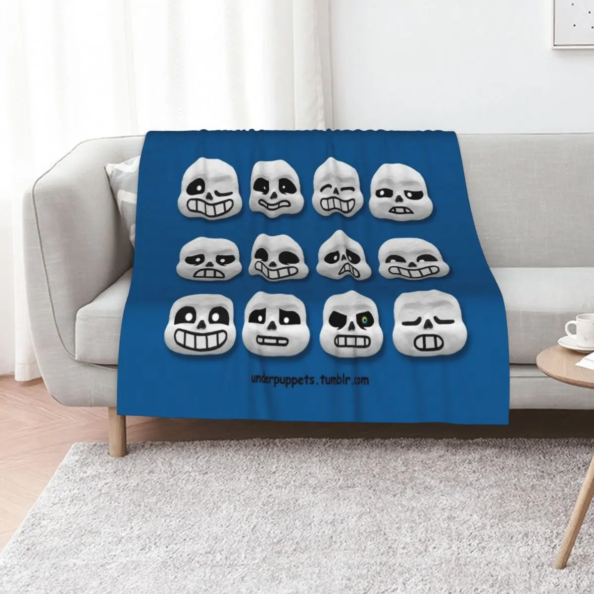 Puppet!Sans Throw Blanket Giant Sofa Thermals For Travel Luxury Designer Sofa Sofa Quilt Vintage Blankets