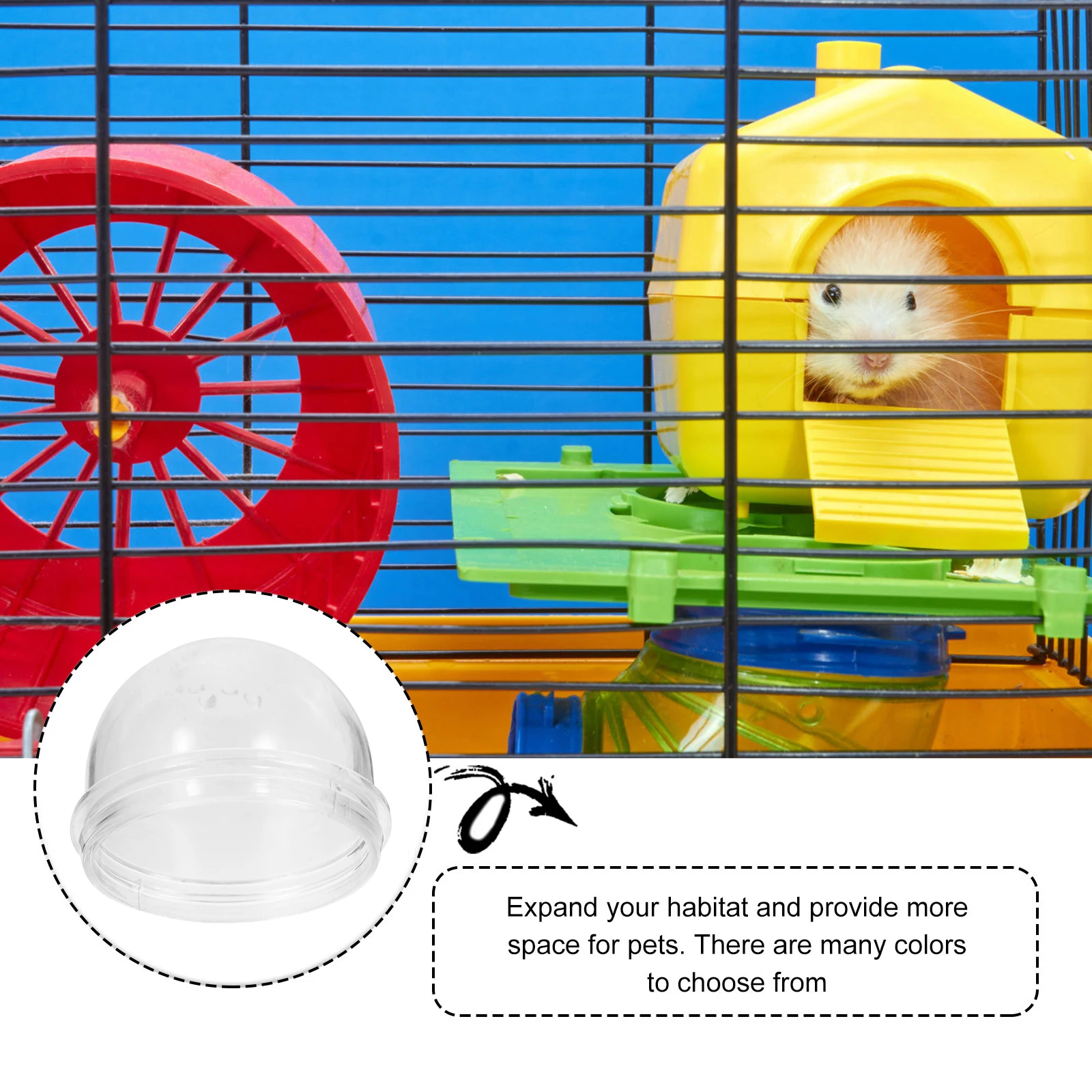 

3 Pcs Pet Hamster Accessories Small Animal Hammock Cage Tube Stoppers Chinchilla Cap for