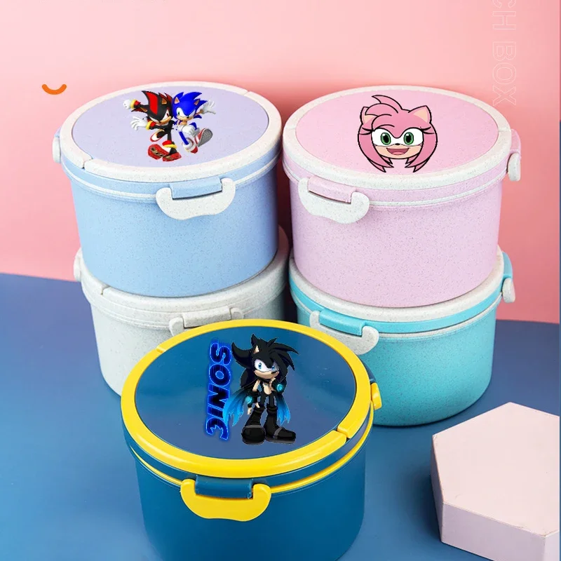 Anime Soniced Bento Box Children Food Container LunchBox Boy Girl Lunch Box Portable Rice Noddles StorageBox Food Container Gift