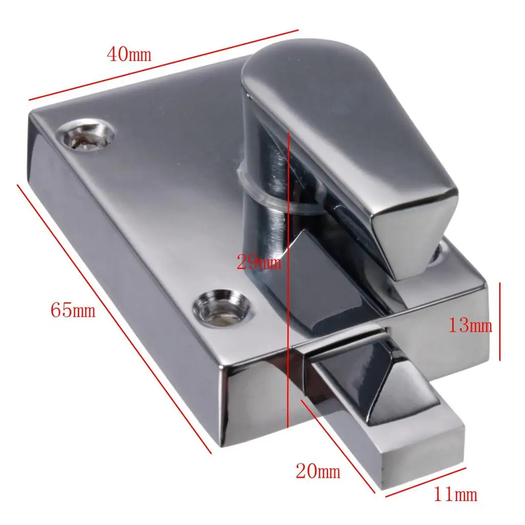 Bathroom Stainless Steel Indicator Door Lock Chrome Privacy Latch for Restroom Partition Toilet Cubicle