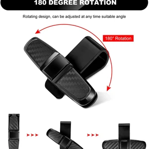 حامل نظارات السيارة المحمول Vexverm ، مشبك بطاقة التذاكر ، واقي الشمس ، مشبك النظارات ، علبة نظارات ABS ، اكسسوارات السيارات أفضل 6 حامل نظارات Amarok مبيعا - No5