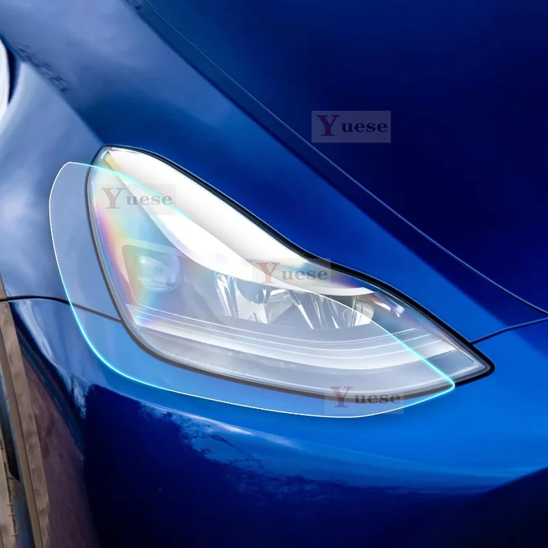 

Car Anti-collision Headlight Mirror Film TPU Transparent Protective Original Stickers For Tesla Model Y 2020-2023
