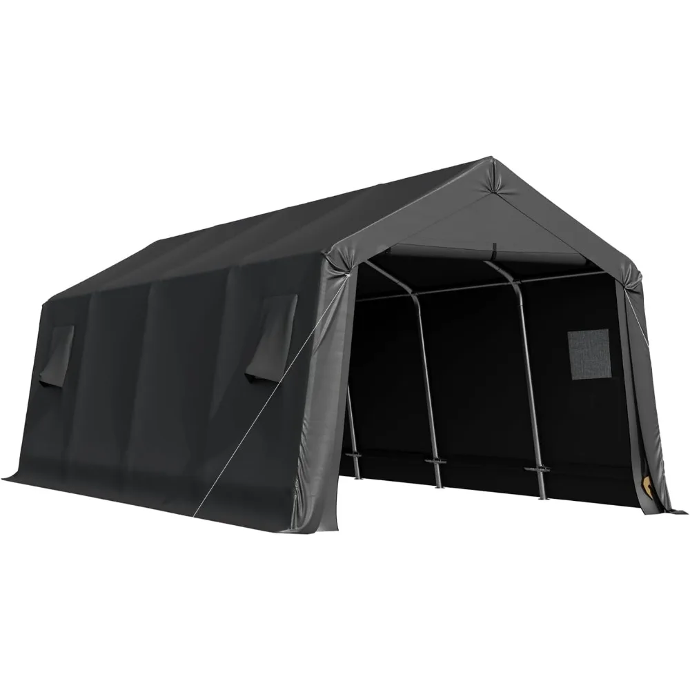 

10 X 20 FT Heavy Duty Carport, Portable Garage, Anti-Snow Car Canopy Outdoor Storage Shelter Shed