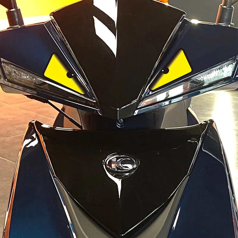 1PC Demon Eyes Motorcycle Stickers Waterproof Motorbike Headlight Fuel Tank Helmet Electric Skateboard Sunscreen Vinyl Decals