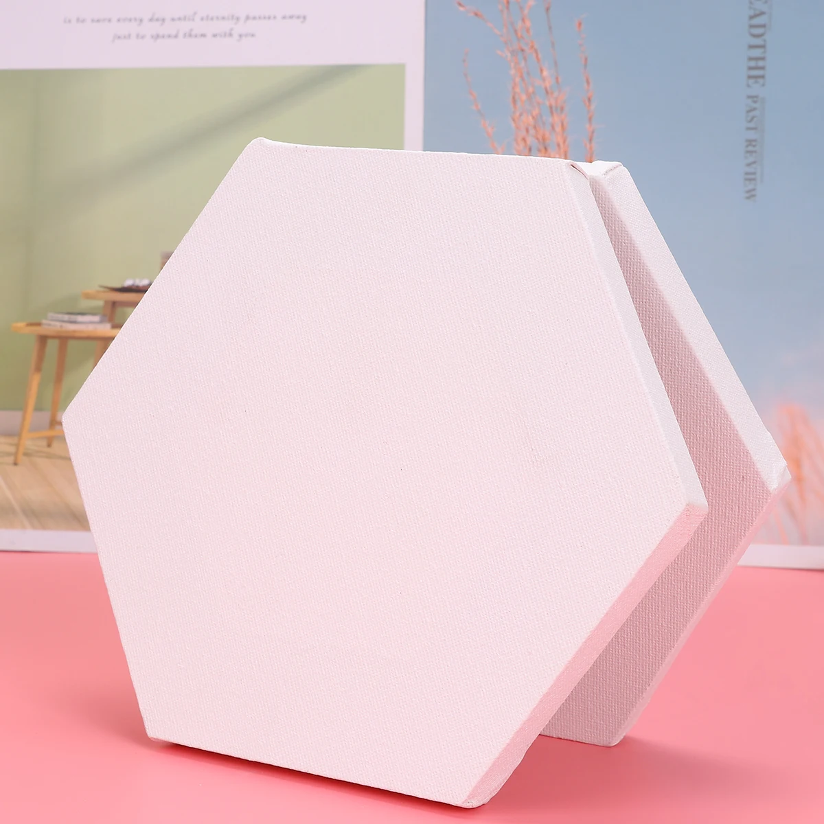 

2 PCS Decorative Paintboard Painting Cloth Irregular Drawing Socket Students White Creative Oil Panel