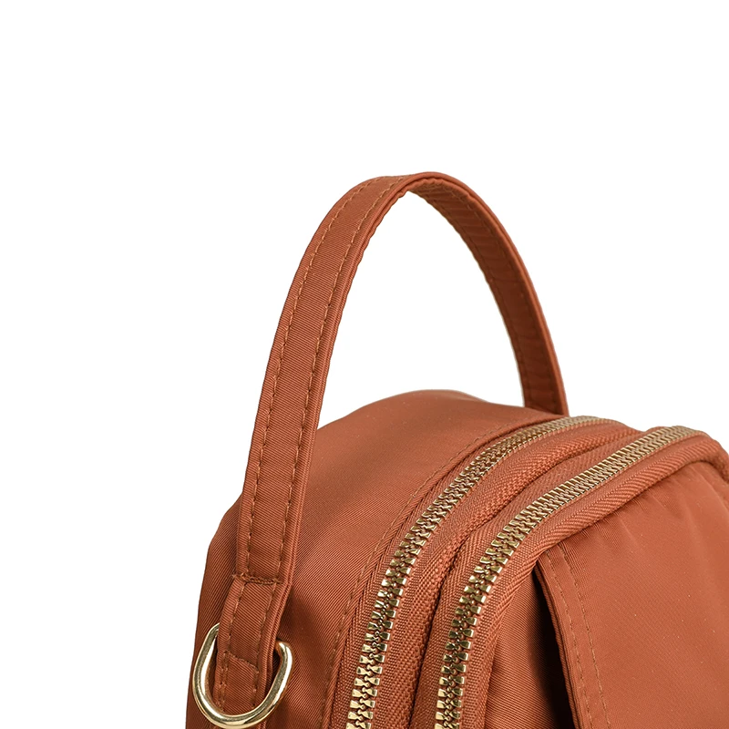 Leichte Damen-Umhängetasche aus Nylon, mehrfarbig, lässige Schultertasche, kompakte, stilvolle Handtasche für Arbeit, Reisen und den täglichen Gebrauch – Detail 8