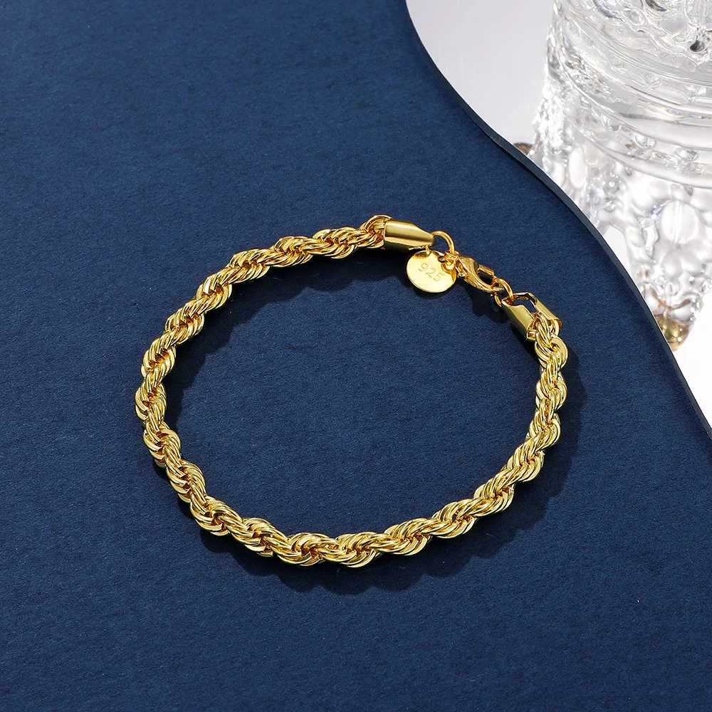 Simple Trendy Design Twist Bracelet For Woman INS Style   Light Luxury Simple Bracelet For Cool Girl Hand Jewelry Gifts