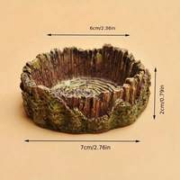 1 pcs Tree Stump  Shaped Reptile Food  Water Bowl Resin Terrarium Decor for Lizards Snakes Small or Large Sizes