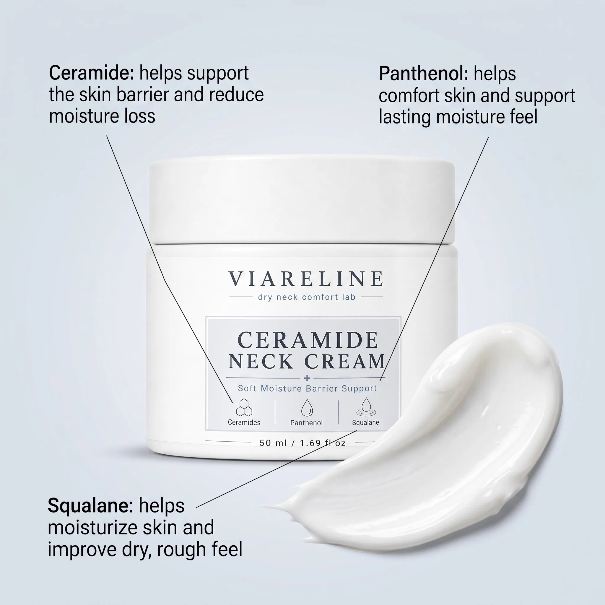 Ceramide Neck Cream For Sensitive Dry Skin Anti Aging Neck Firming Lifting Reduce Neck Lines Moisturizing Soothing Neck Care