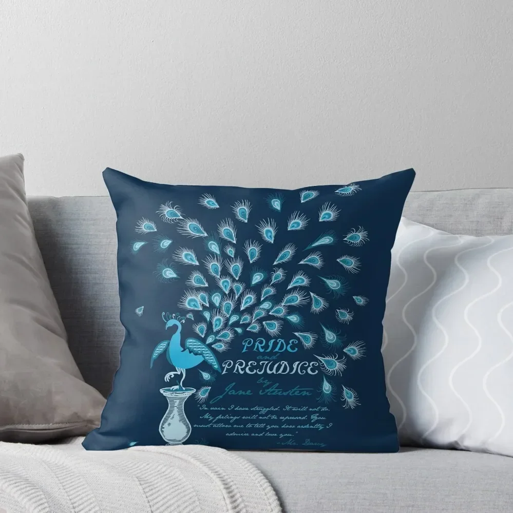 Paisley Peacock Pride and Prejudice: Classic Throw Pillow Cusions Cover Pillowcase pillow