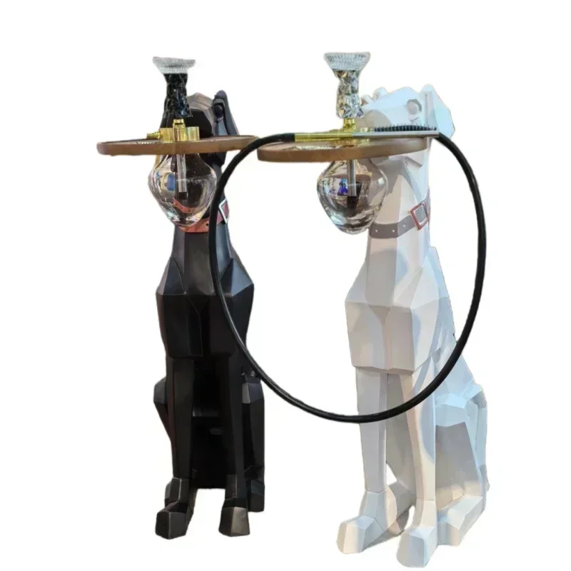 

China Factory Hookah Resin Shisha Hookah Nargile Doberman Dog Hookah Animal Hot sales