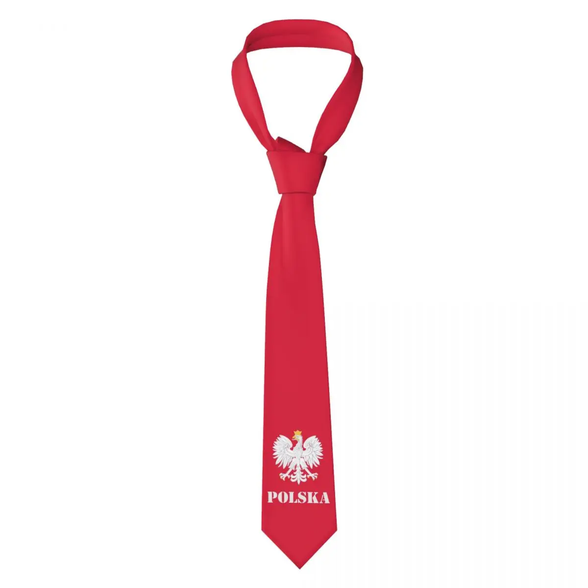 Poland Polish Flag - Polish Eagle Necktie for Men Silk Polyester 8 cm Neck Ties Party Accessories Tie Casual Gravatas