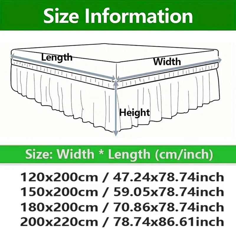 2025 Sumptuous Solid Bed Skirt - Thickened Bed Skirt Solid Color Bed Cover Quilted Mattress Protector for Sophisticated Bedroom