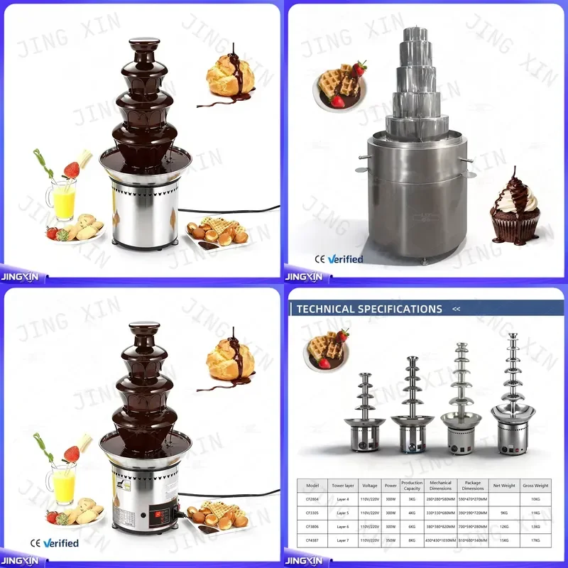 custom for LST Commercial Stainless Steel Chocolate Fountain Machine Waterfall Fondue Maker Dessert Display Party Event