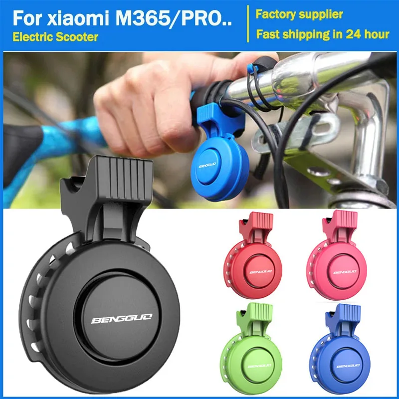 Bocina para patinete eléctrico Xiaomi M365 PRO 1S, campana de recordatorio en 4 modos de sonido, batería recargable por USB, piezas de anillo de campana impermeables