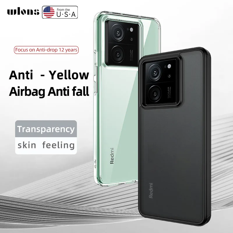 For Xiaomi Redmi Note 13 Pro Plus Case Transparent Acrylic Phone Case For Redmi Note 13Pro+ Matte PC Hard Shockproof Back Cover