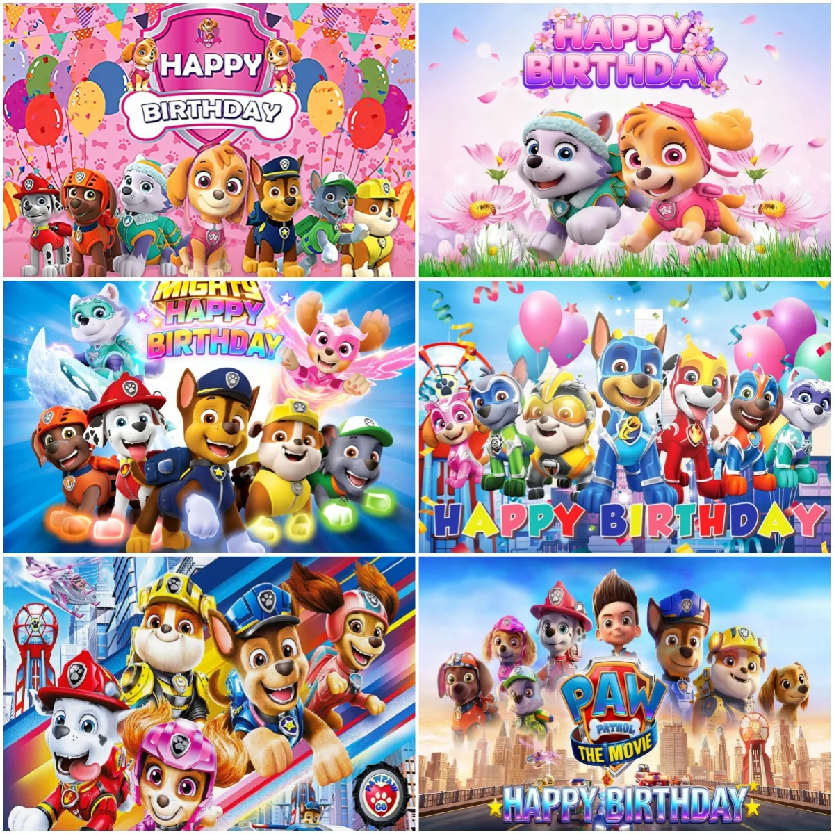Fondo de Dibujos Animados de Patrulla Canina, Decoraciones para Fiestas de Cumpleaños Infantiles, Fondo para Fotografía de Perritos, Accesorios para Estudio Fotográfico, Pancarta, Regalo para Niños