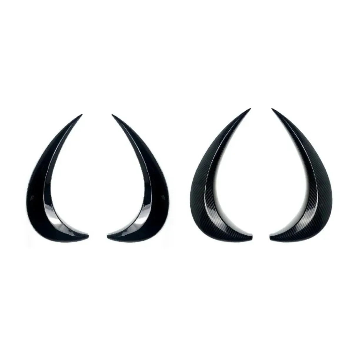 For VW Beetle 12-18 LH+RH Car Headlamp Headlight Eyebrow Eyelids Cover Trim Carbon Look/Glossy Black Car Accessories