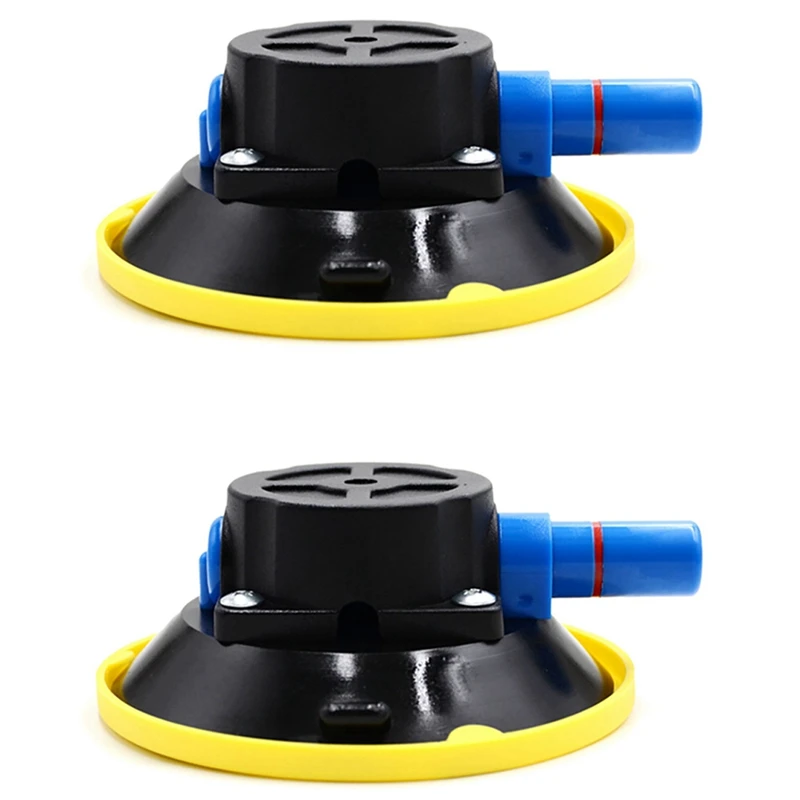 2 Pcs 4.5Inch 125Mm Concave Vacuum Cup Heavy Duty Hand Pump Suction Cup With M6 Threaded Stud For Cars