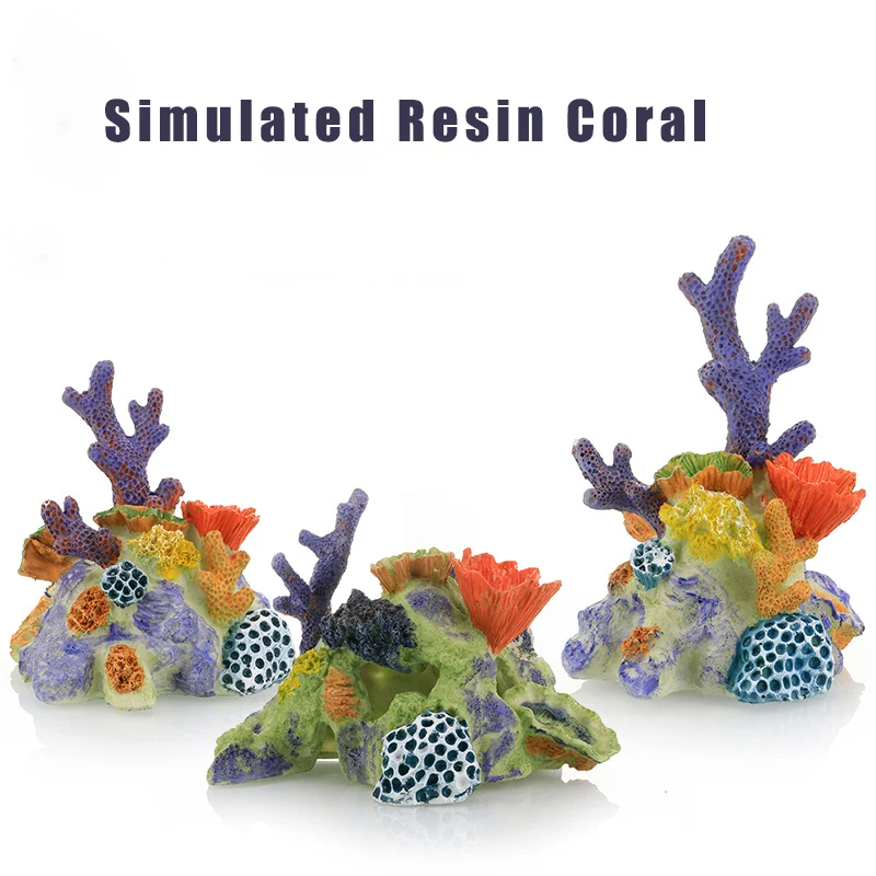 Aquarium Artificial Plant Simulated Coral Landscaping Ornament Decoration Micro Landscape Marine Resin Fish Tank Decorations