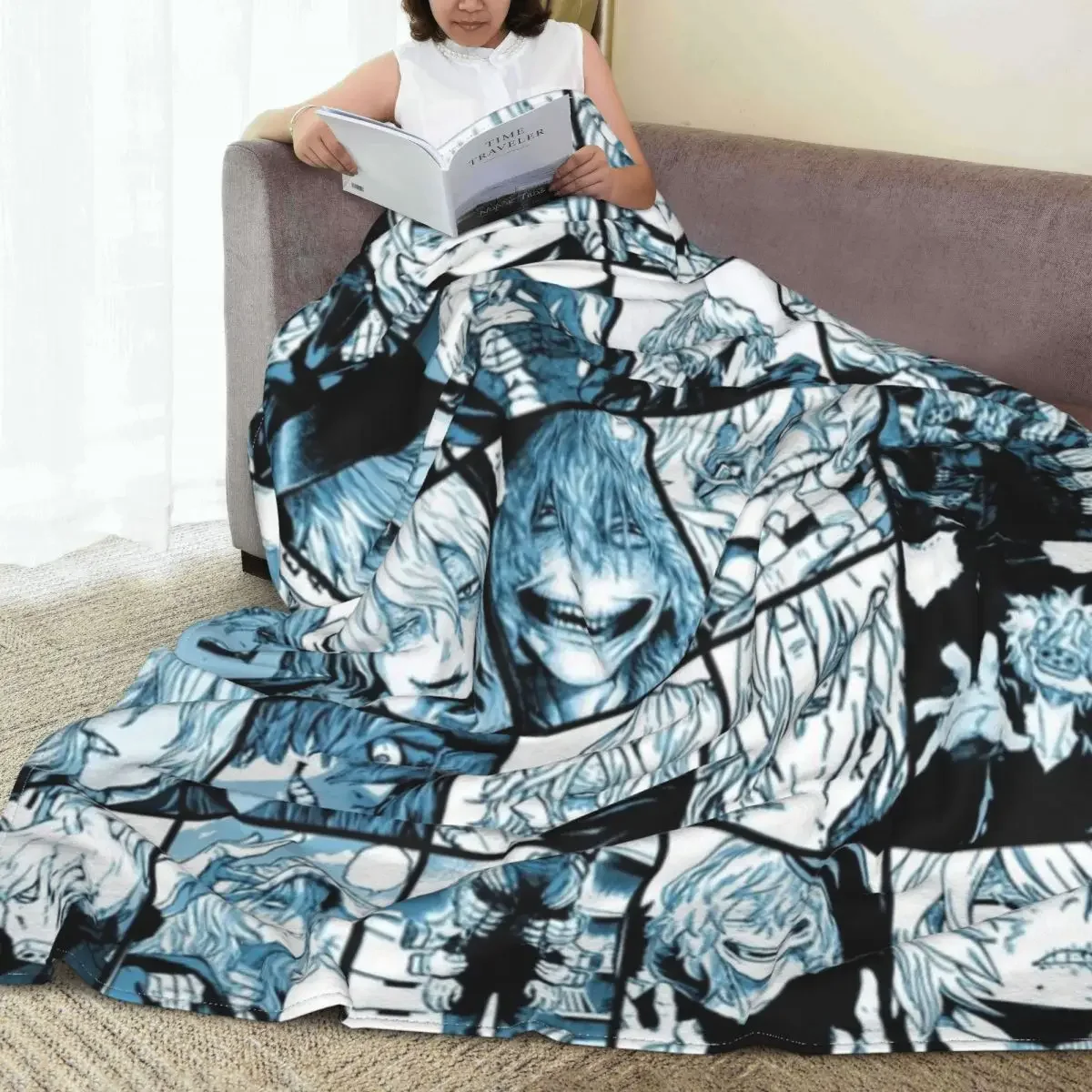 Shigaraki Collage Soft Warm Coral Fleece Flannel Blankets For Beds Plaid Blankets And Throws Sofa Cover Bedspread Grinch Blanket