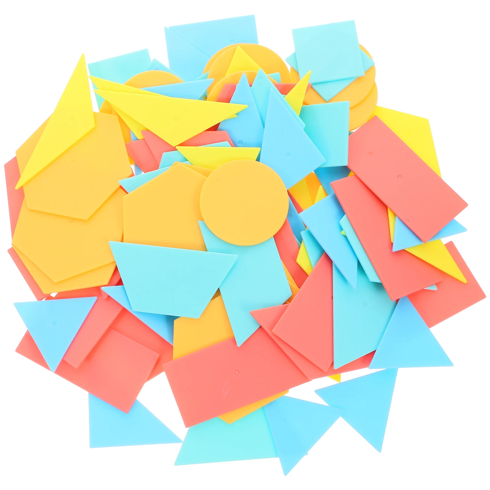 100 pezzi di forma geometrica pezzi di plastica per l'apprendimento per bambini forma cognizione puzzle impilabile gioco educativo blocchi di costruzione set