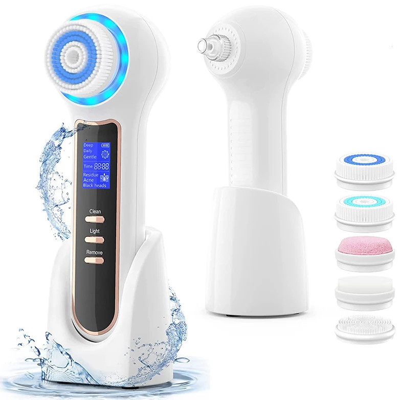 

2 in 1 Skin Care Machine Beauty Massager Suck Blackheads Face Deep Cleaning Brush Waterproof Electric Facial Cleansing Brush