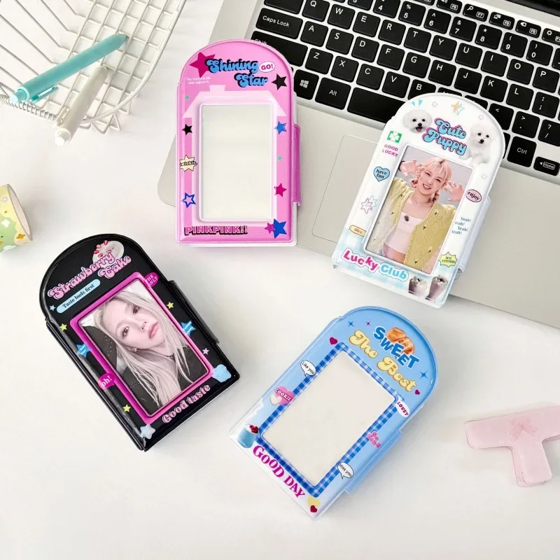 Y2K Cartoon Style 3 Inch Polaroid Photo Album Snap Button Photocard Holder Card Collect Case