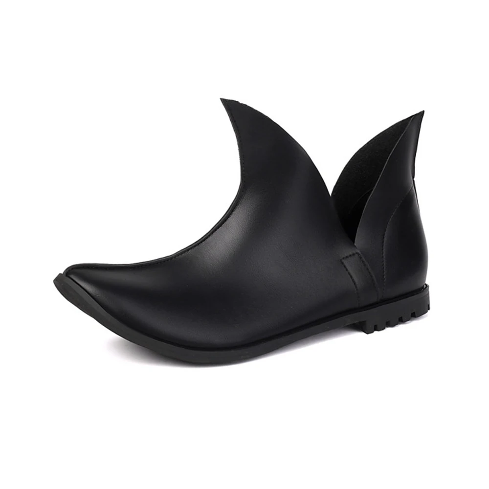 

Ботильоны BLXQPYT женские, модные, с острым носком, на плоской подошве, для косплея, вечеринок, повседневные, короткие, большие размеры 47, 49, 50, 2503