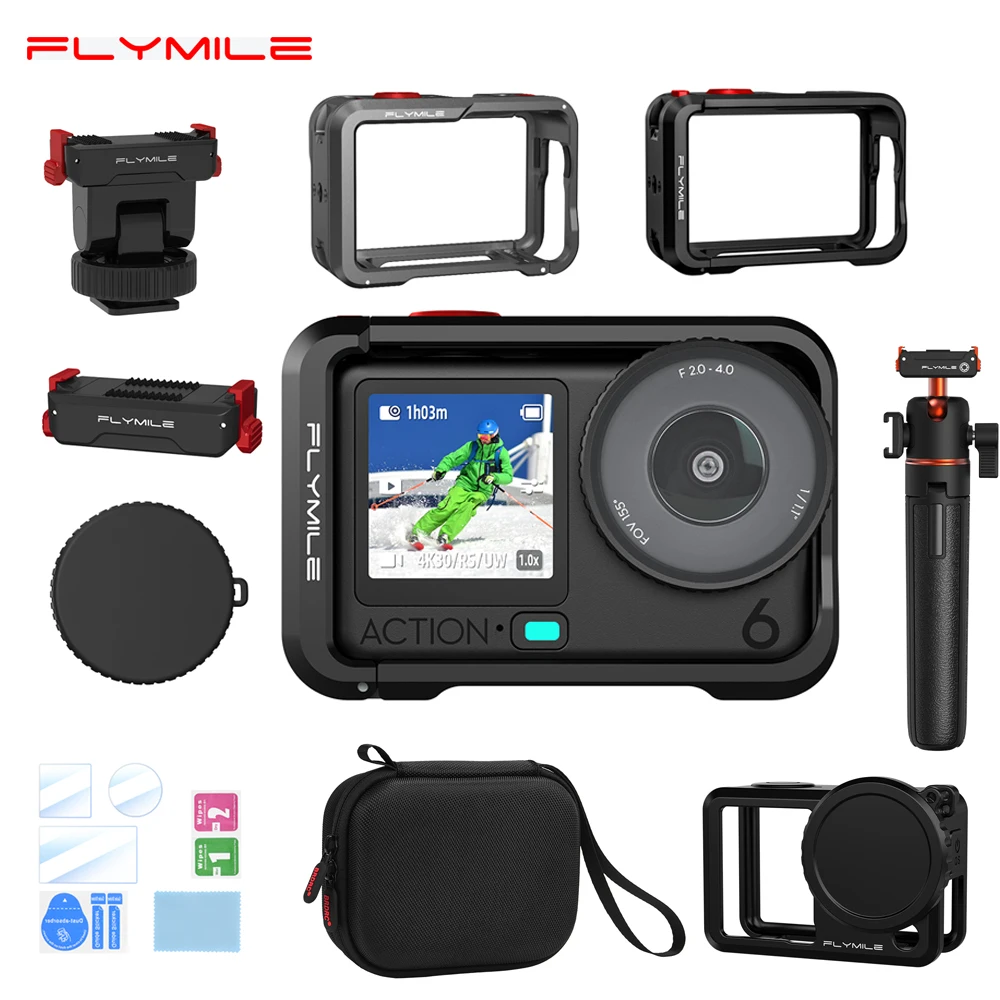 

Flymile Metal Cage for DJI Osmo Action 6 Camera Accessories Protective Frame Case Bag