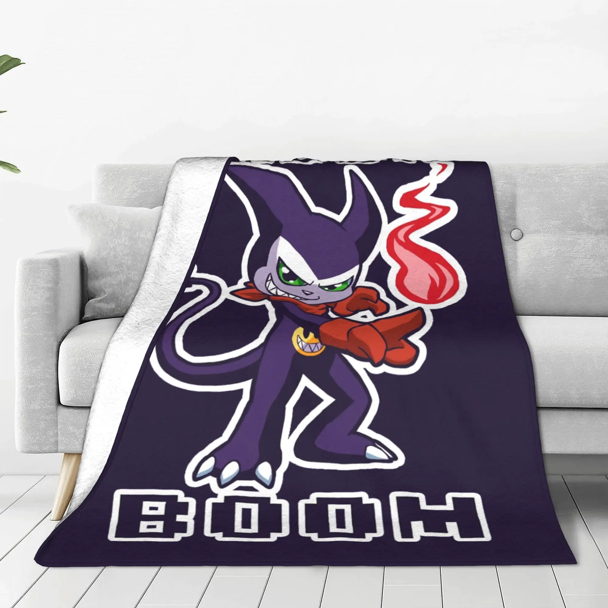 Badda Boom Blanket Flannel Spring Autumn Digimon Tamers Breathable Soft Throw Blankets for Bed Travel Bedding Throws