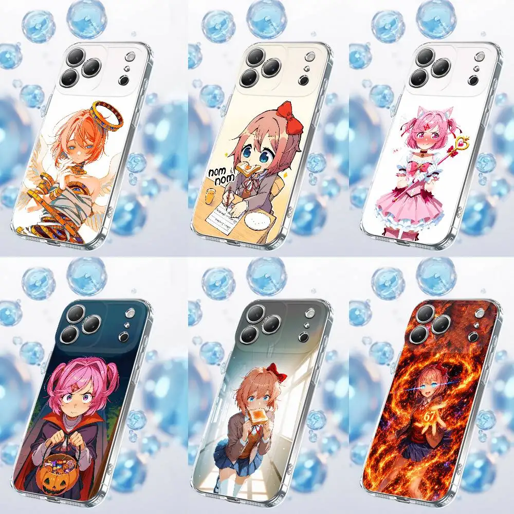 For S-Sayori Phone Case For iPhone 18 15 17 11 14 13 16 12 Pro Max Mini Plus Clear Transparent Cover