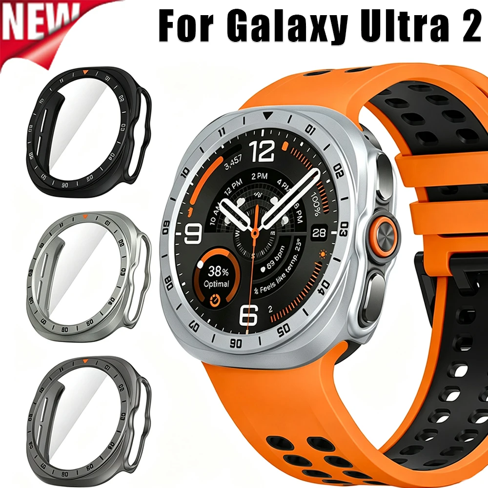 Hard PC Case for Samsung Galaxy Ultra 2 2026 Time Scale Watch Case Full Cover Tempered Glass Protective Cover Watch Accessories