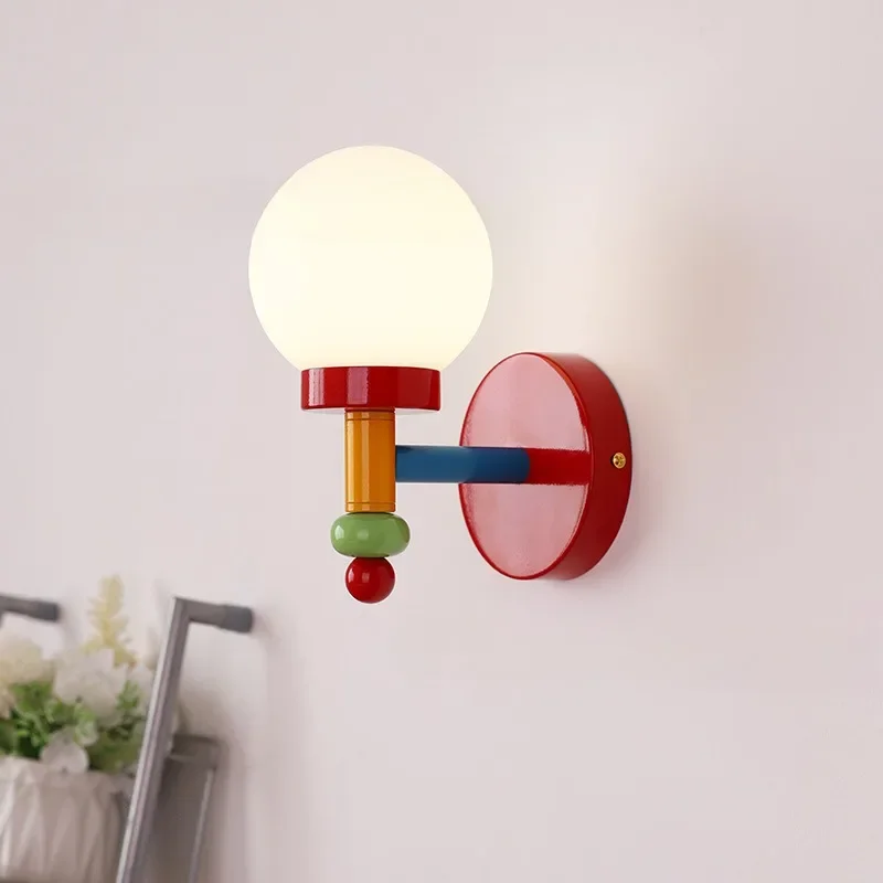 

Colorful Memphis Vintage wall lamp Nordic Children's Bedroom bedroom pendant lamp Creative living room kid room hanging lamp