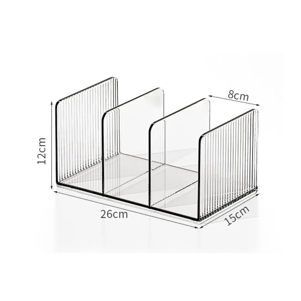 Serre-livres réutilisable en l'horloge, porte-livre transparent, antidérapant, stockage de livres, 3 zones, maison T1, nouveau