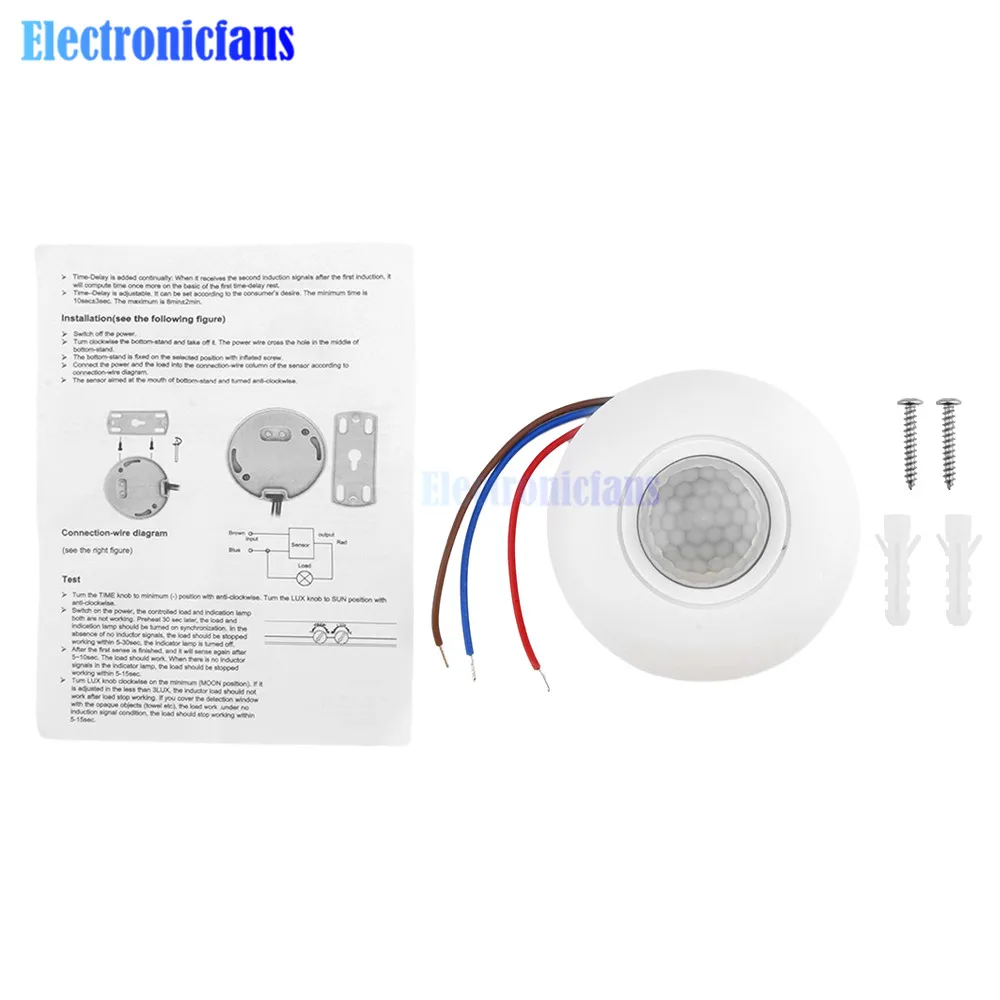 AC85-265V intelligente menschliche Infrarot-Sensor-Schalter 360-Grad-Kegelwinkel erkennen Pir Bewegungs sensor Schalter Decken-Sensor-Schalter