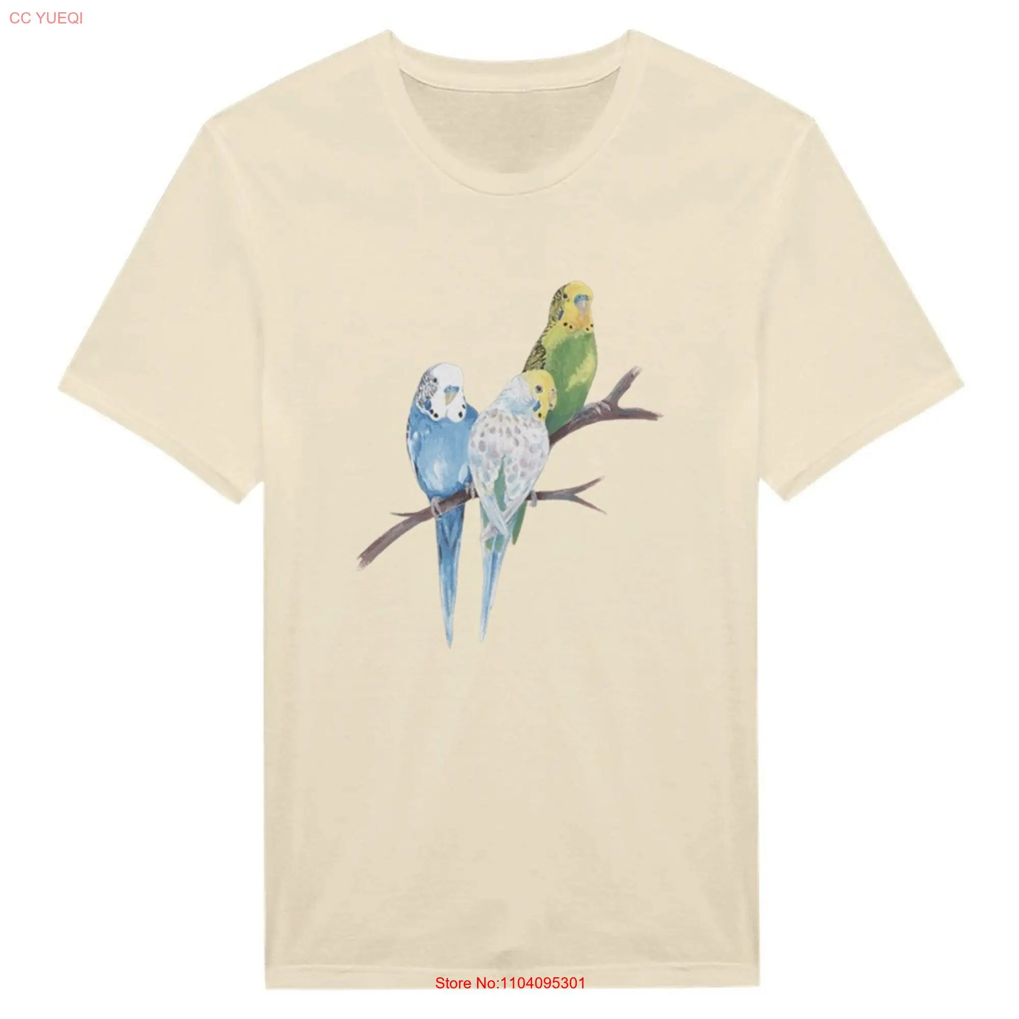 Budgie T Shirt Parakeet Lover Cute Bird Budgerigar Pet Parrot long or short sleeves