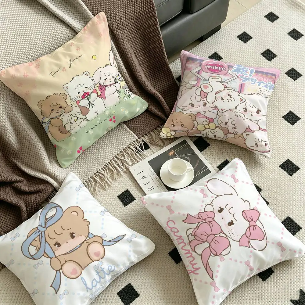 M-Mikko-Illustrations Soft-Whimsical Pillow Cover Design cushion Cover decor Holiday Decorati