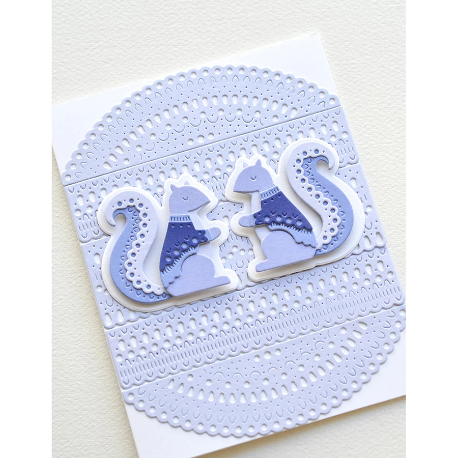 Lucky Goddess Metal Cutting Dies Nordic Border Set Diy Scrapbooking Photo Album Decorative Embossing Paper Card Crafts