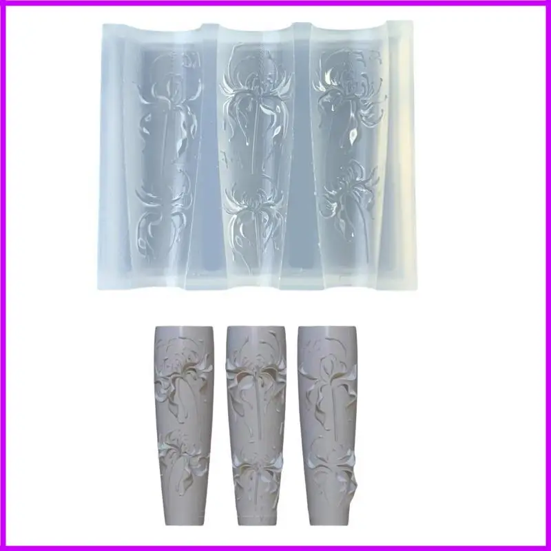 Creative Silicone Art Molds Carving Sticker Stencil Tool for Home Manicure